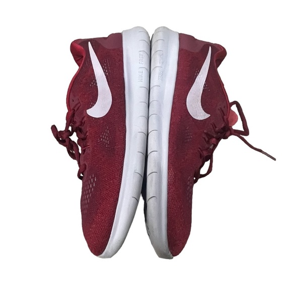Nike Men's Red Free Run Knit Lace Up Sneakers Size 9 - Picture 5 of 8